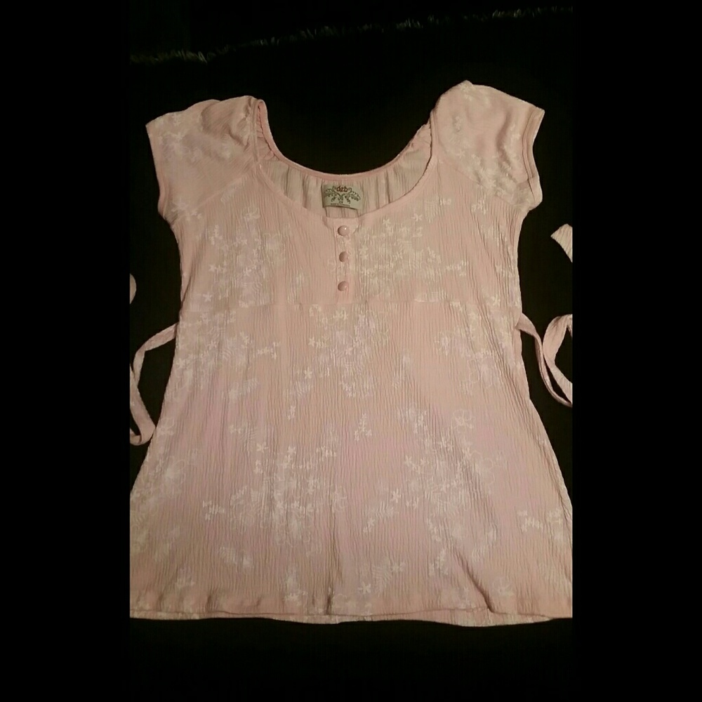 DEB shop pink floral top